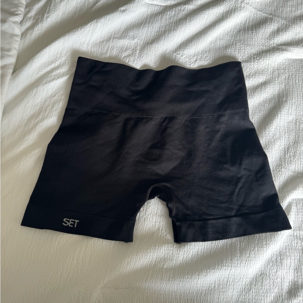 SET Active Black Seamless High-Waist Bike Shorts
